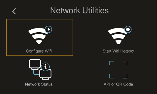 Select Configure Wi-Fi on Home Screen